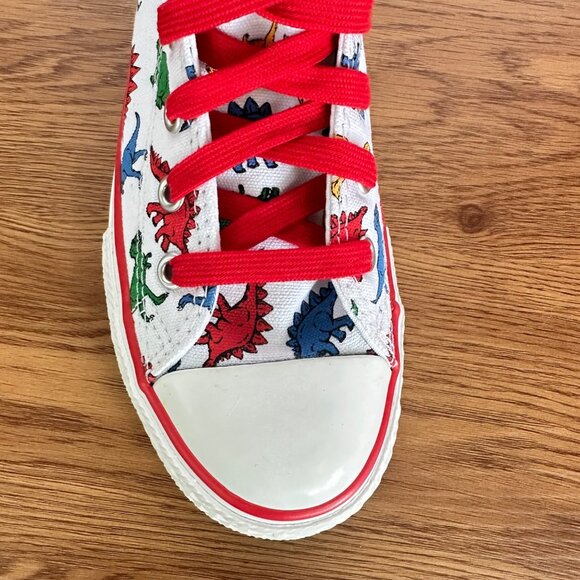 CONVERSE ALL STAR CTAS HI Dinosaur 2 Kids Shoes Canvas White Red Sneaker 663636C - Picture 12 of 13
